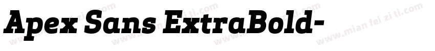 Apex Sans ExtraBold字体转换